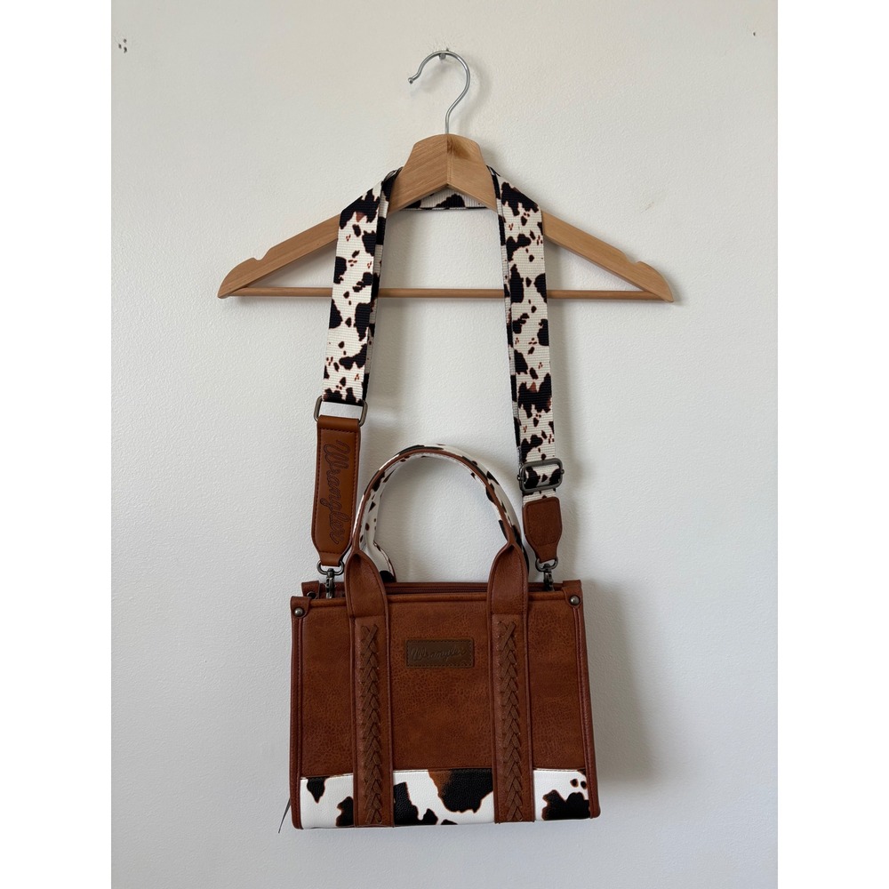 Montana West Wrangler Cow Print Crossbody Small Tote – NWT - Picture 2 of 10